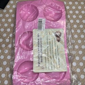 6 Cups Silicone Mold Hot Chocolate Coco Bomb Dome Tray Pink